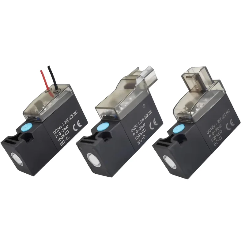 2-Position 3-Way High Frequency Miniature Solenoid Valve 10mm Air Valve 30Hz 24V Control Valve AC220V 12V  Vacuum Valve Durable