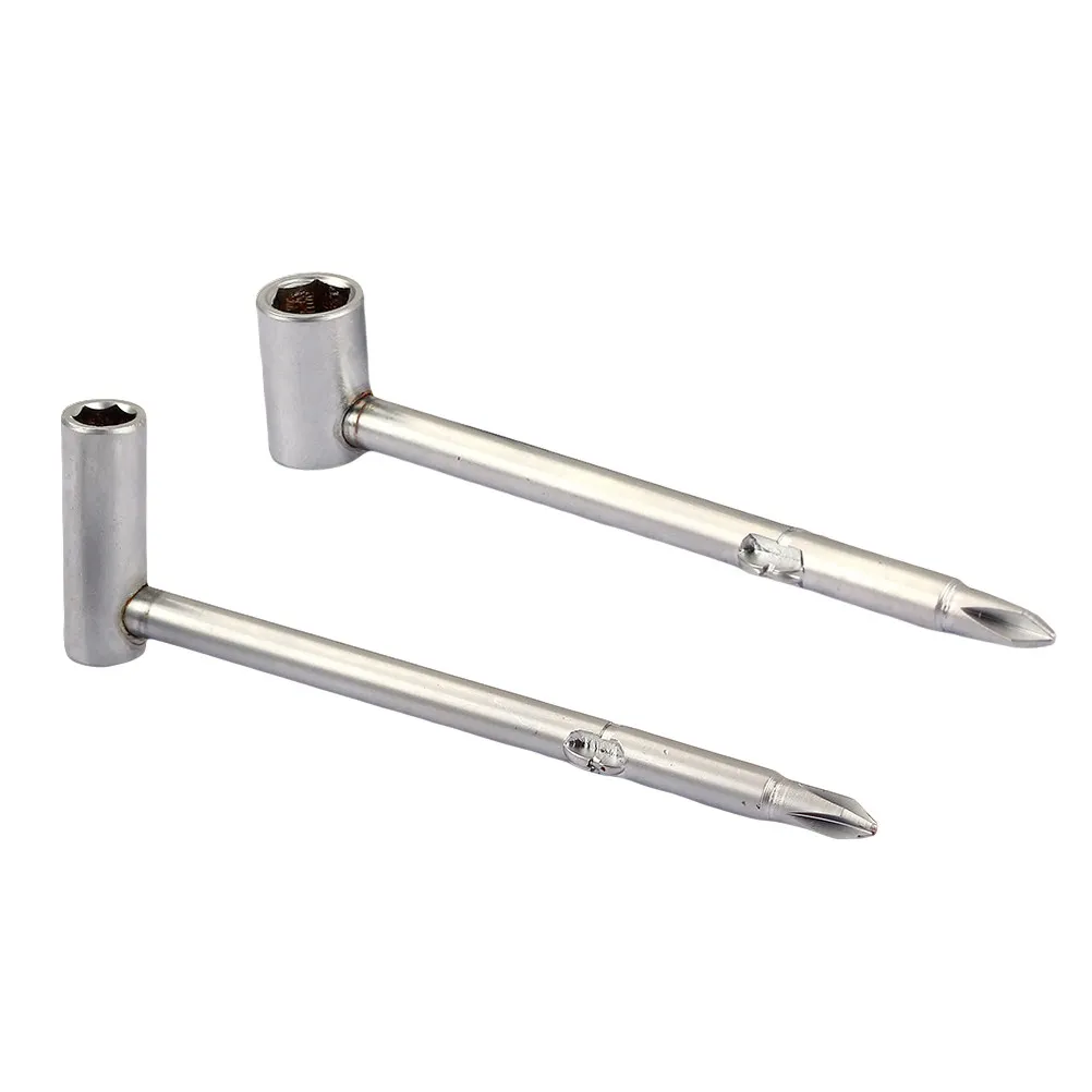 2Pcs Guitar Truss Rod Wrench Metal Hexagon Regular 7mm for Guitar Headstock Tuning Peg Adjustment Repair Professional Silver