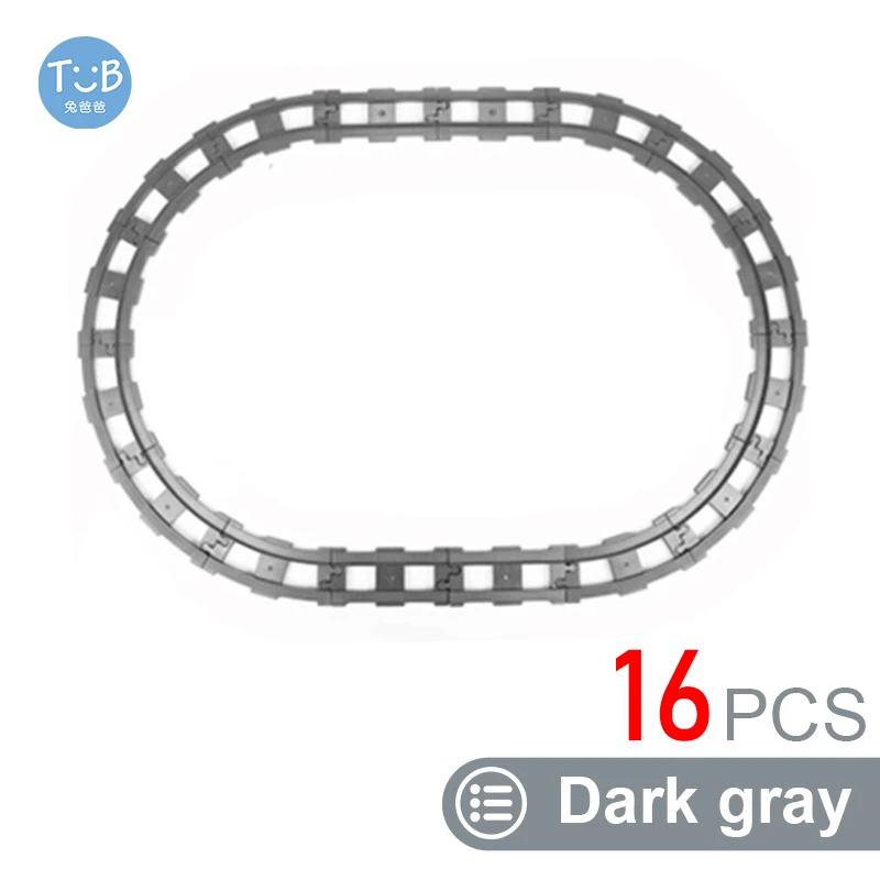 Accessoires voor treinspoor voor kinderen Grote bouwstenen DIY-spoorwegspeelgoed Grote blokken Compatibel Duploed STEM Educatief cadeau Peuters