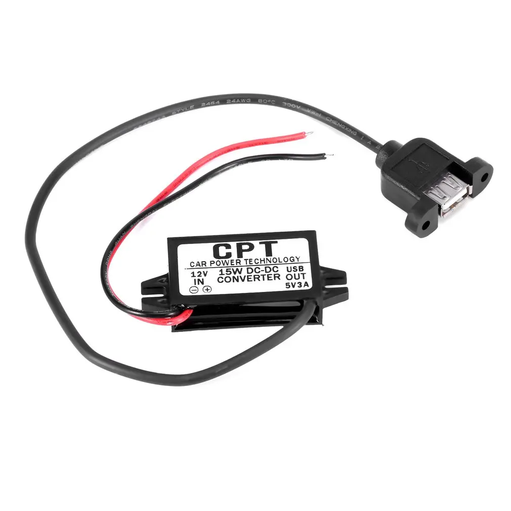 Hot Car Power Technology Charger DC Converter Module Single/Double Port 12V To 5V 3A 15W with Micro USB Cable Dropshipping