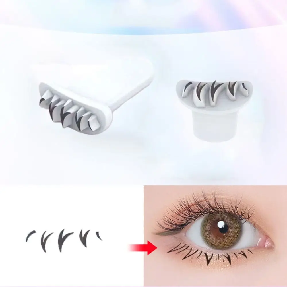 Makeup Tool DIY Silicone Eyelash Stamps Tool Natural V-shaped False Eyelash Eyeliner Seal Simulation Mascara Sticker for 1 Pairs