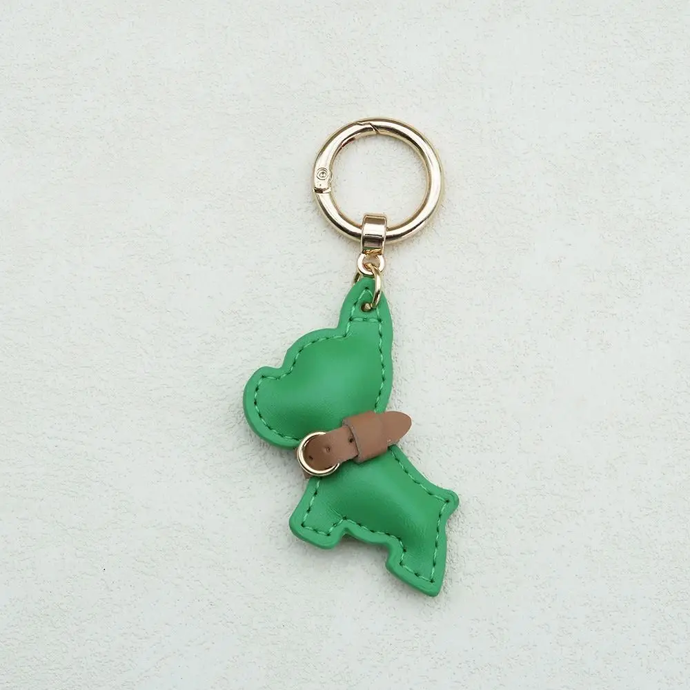 Trendy French Bulldog Keychain Cute Puppy Animal Dog PU Leather Dog Hanger Cartoon Fashion Bulldog Bag Pendant Women