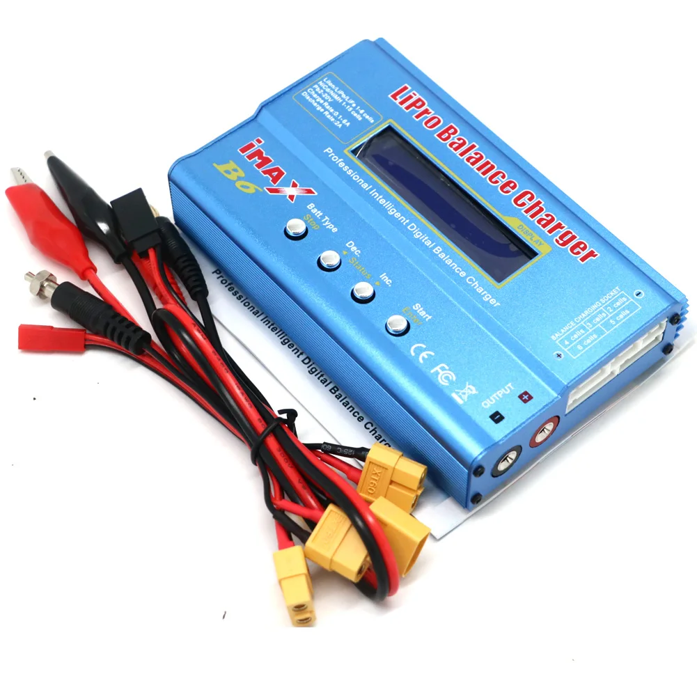 IMAX B6 80W Rc charger Multi-function Professional Intelligent 1-6 Cells XT60 LiPo Battery Balance Charger for RC Quadcopter