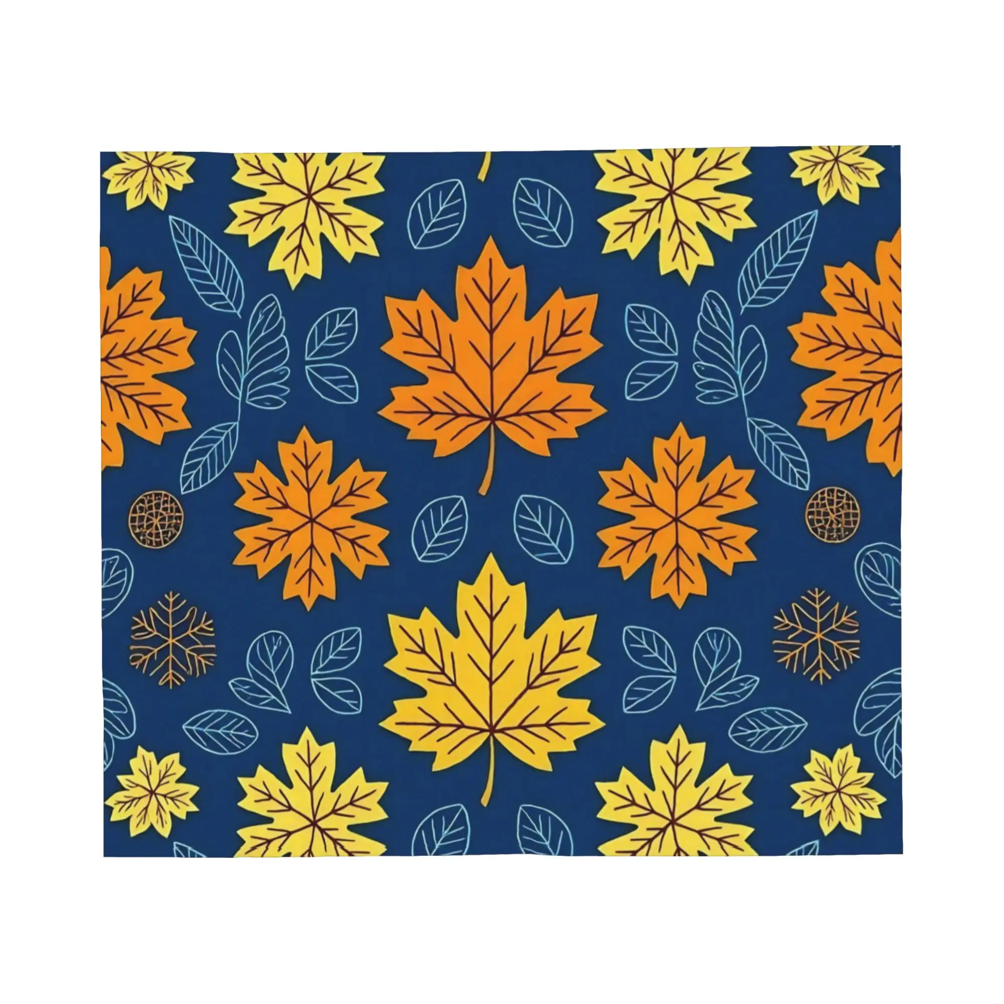 Maple Fallen Leaves Blankets Autumn Leaf Flannel Funny Soft Throw Blanket for Bedding Lounge Spring Autumn