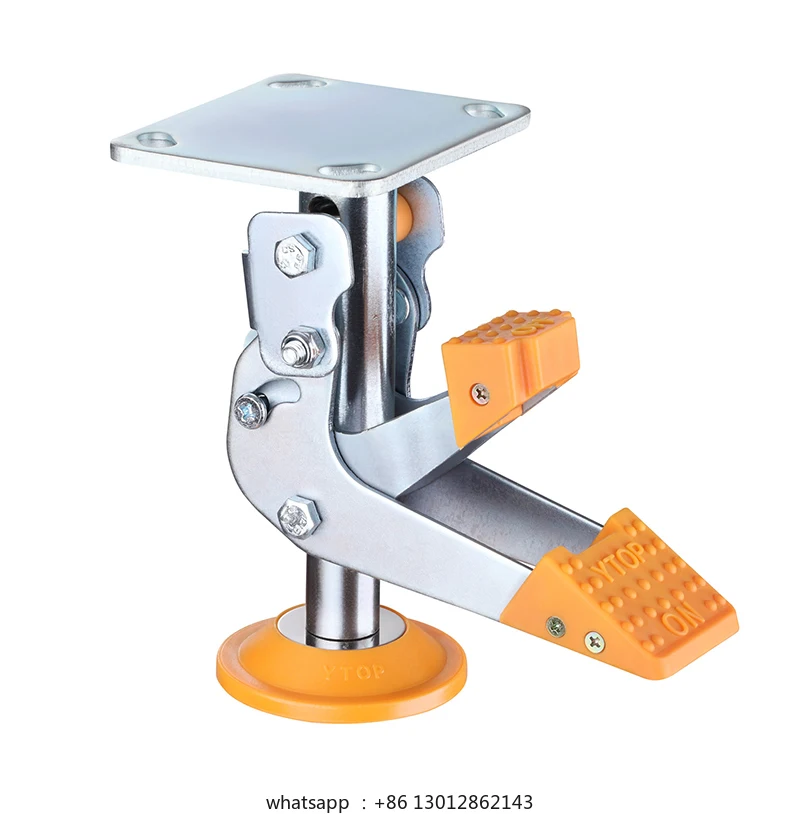 

Тормозной напольный замок тележки, марганцевая сталь, замок тележки с подушечкой из ТПУ для роликов 4–8 дюймов, возможность загрузки 400 кг