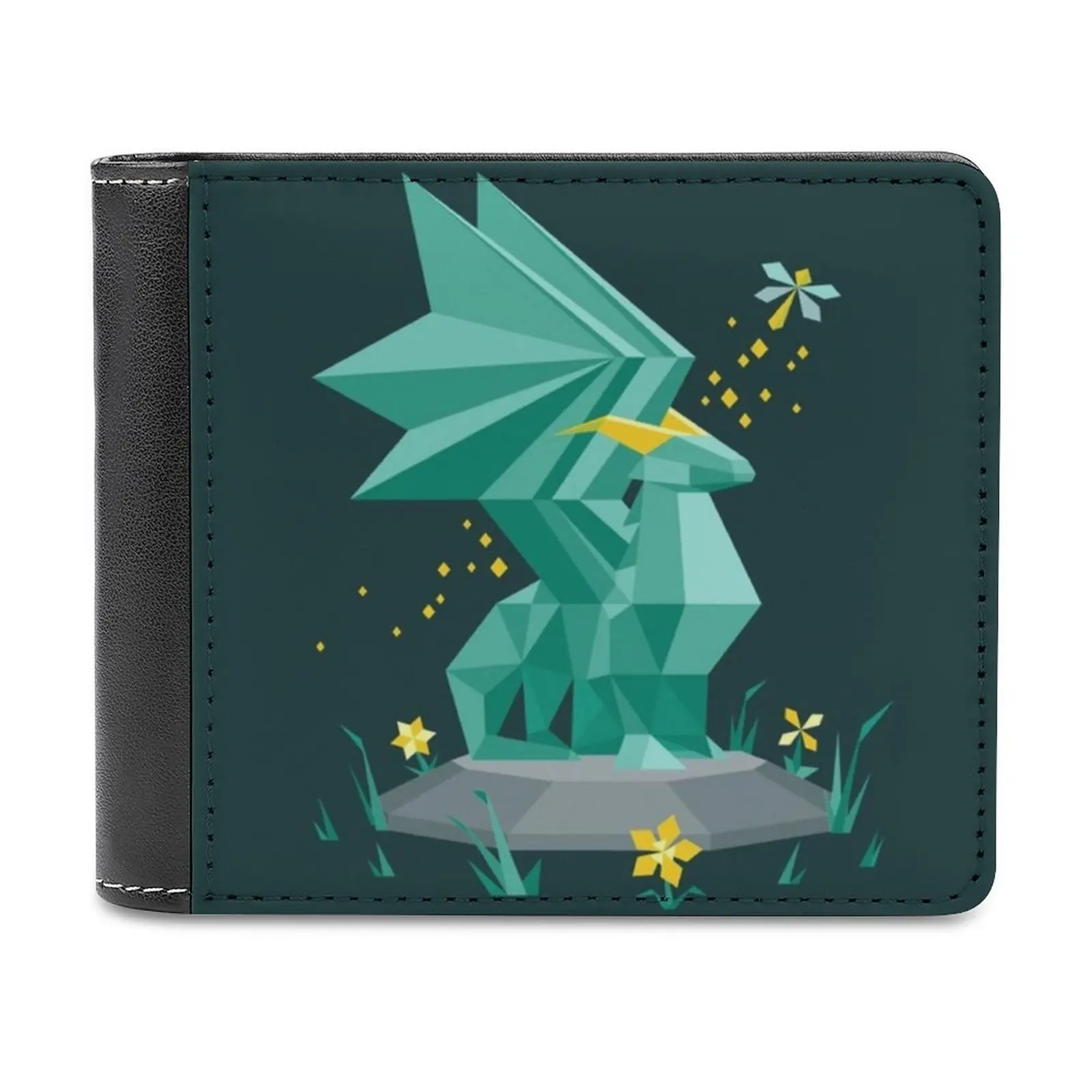 Crystal Guardian Leather Wallet Credit Card Holder Luxury Wallet Spyro Spyro The Dragon Dragon Dragonfly Personalized Wallet