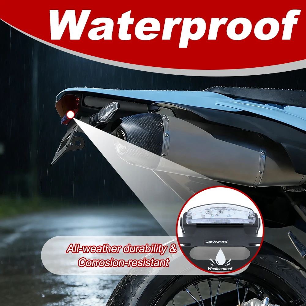 Motorcycle Rear License Plate Holder Bracket Light Tail Tidy Fender Eliminator DR-Z4S 2025-2026 DR-Z4SM 2025-2026 For Suzuki view 5