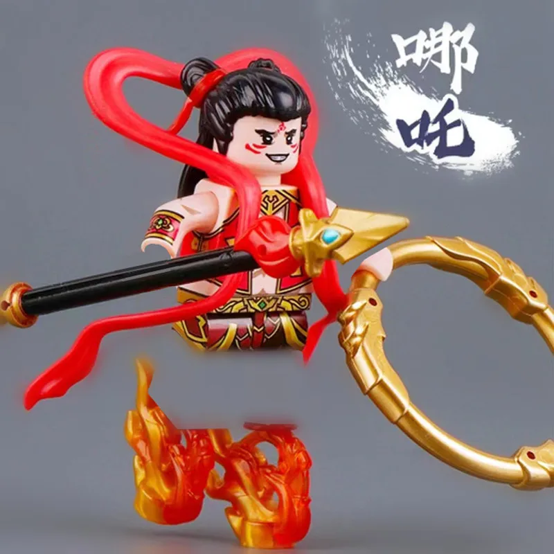 30301-312 Chinese Movie Journey To The West Figures Monkey King Golden-Hooped Rod Model Kids Blocks Toys Gifts For Boys Juguetes