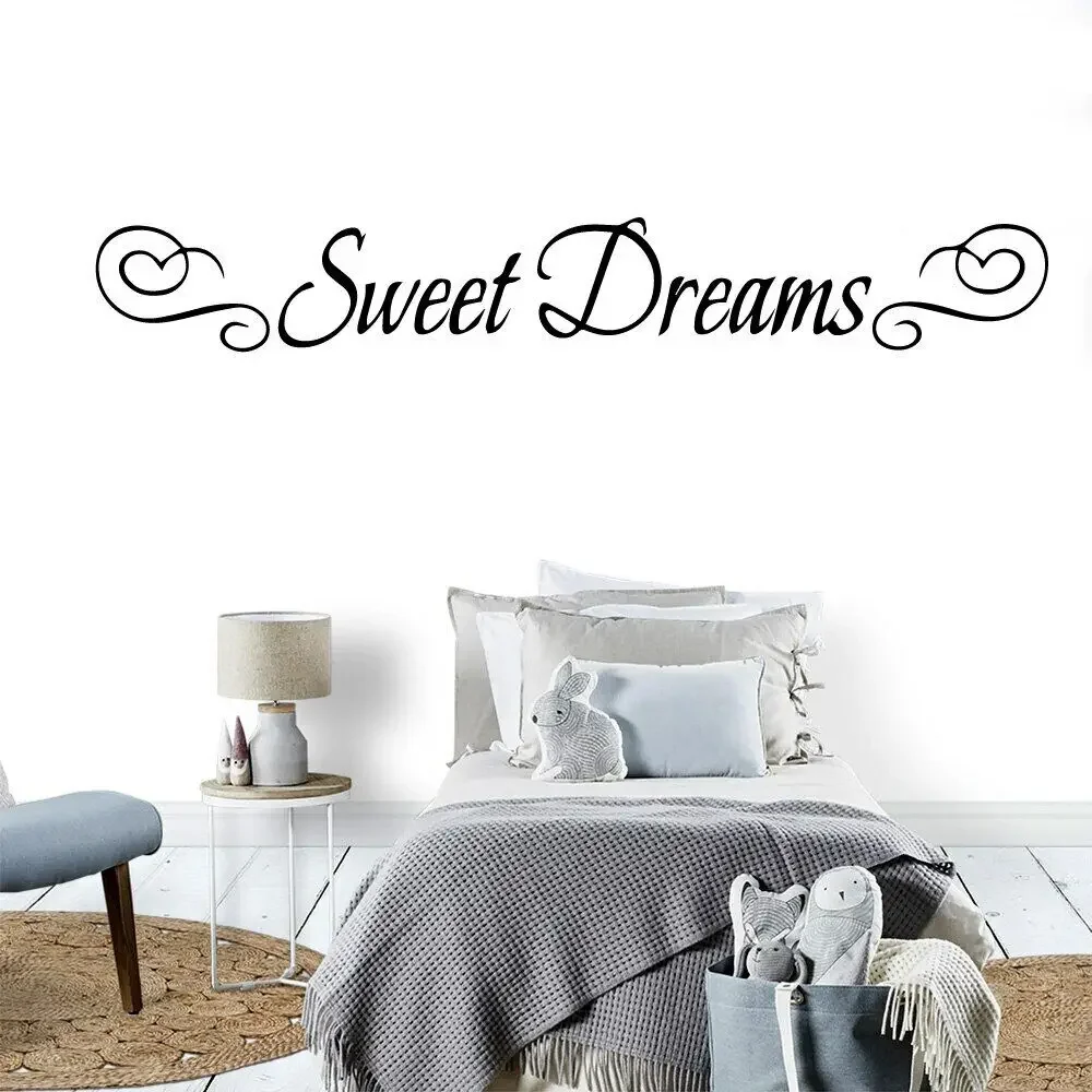 Sweet Dream Frase Wall Decals Minimalist Modernism Vinyl Wall Stickers for Kids Room Home Decor Frase Bedroom Wall Decor