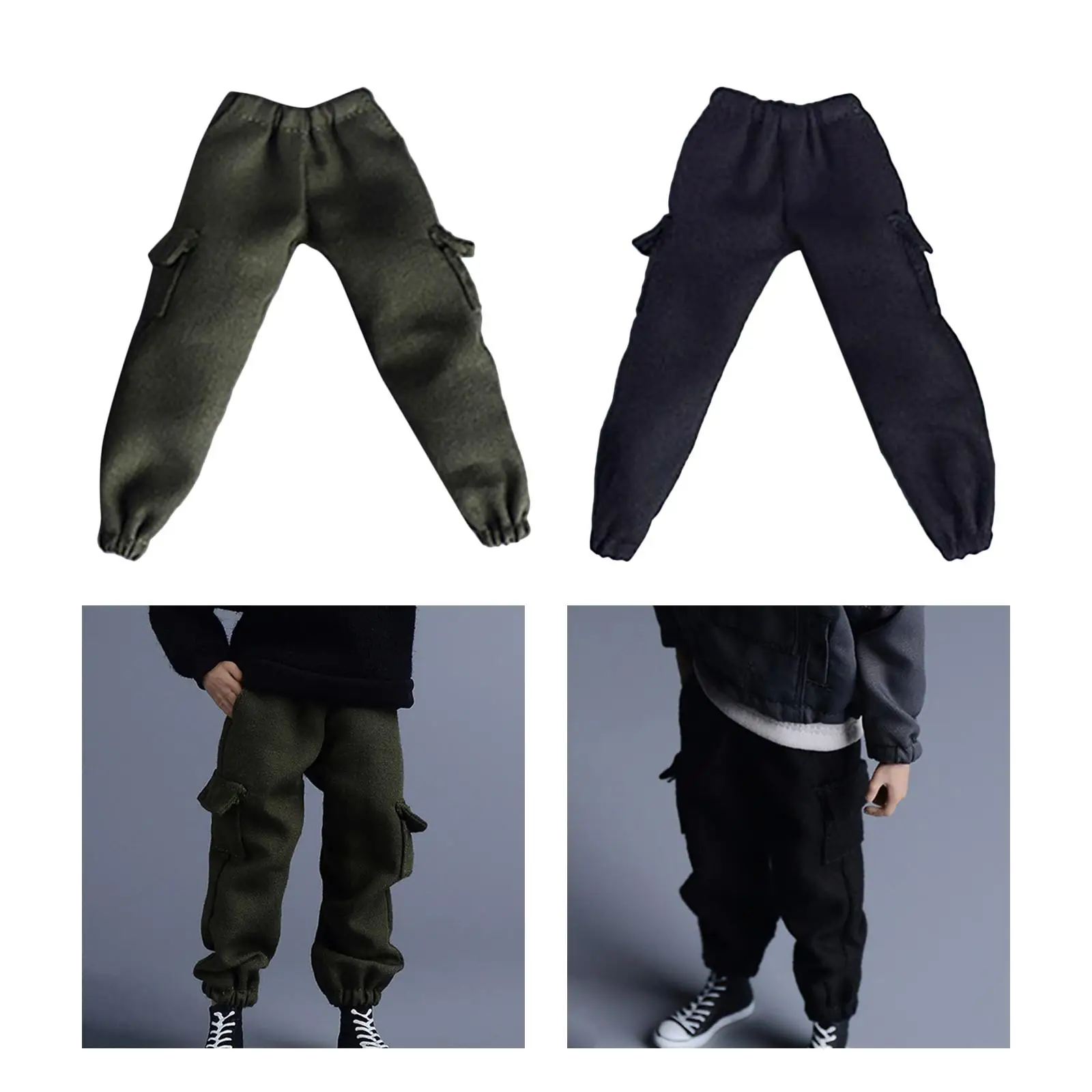 Pantalon cargo pour 6 figurines de soldats, échelle 1/12, vêtements beurre, poupées de corps, 1/12 hommes