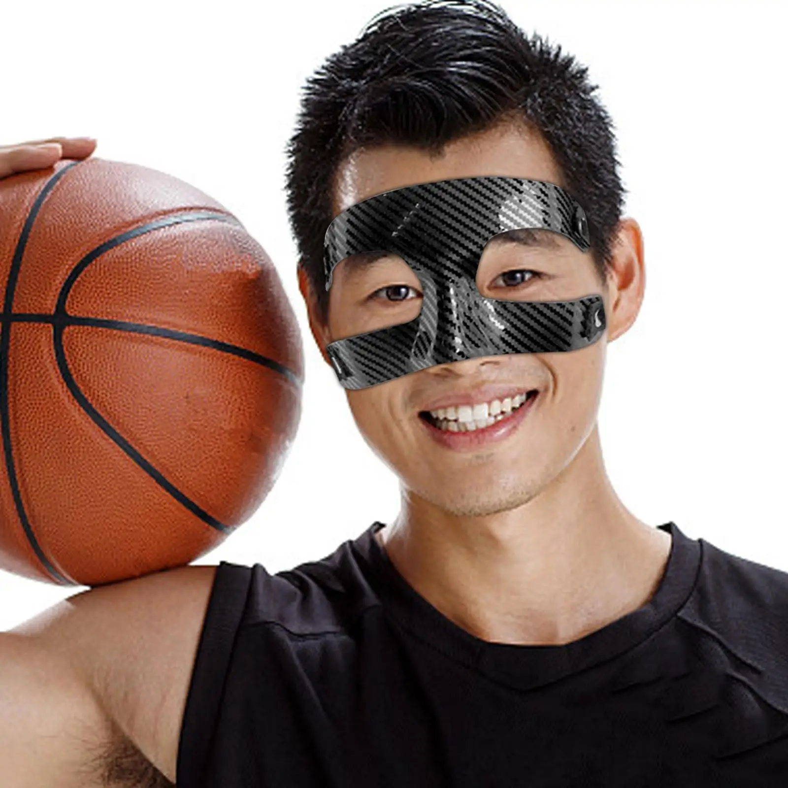 Adjustable Basketball Mask Face Protector Facial Cover Breathable Exercise Nose Guards Face Shield Mask for Women Men Gym