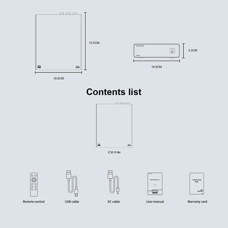 TOPPING E30II LITE  AK4493s Decoder Support DSD512 PCM 32bit 768kHz with Remote Control DAC E30 II Lite