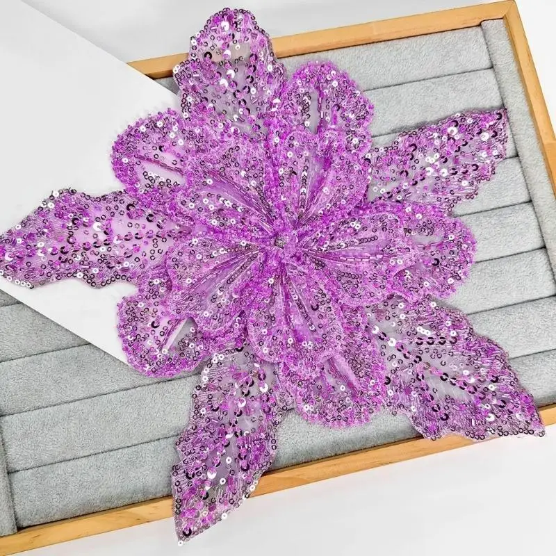 39BD Flower Patches Garment Applique DIY Wedding Dress Sewing Accessories