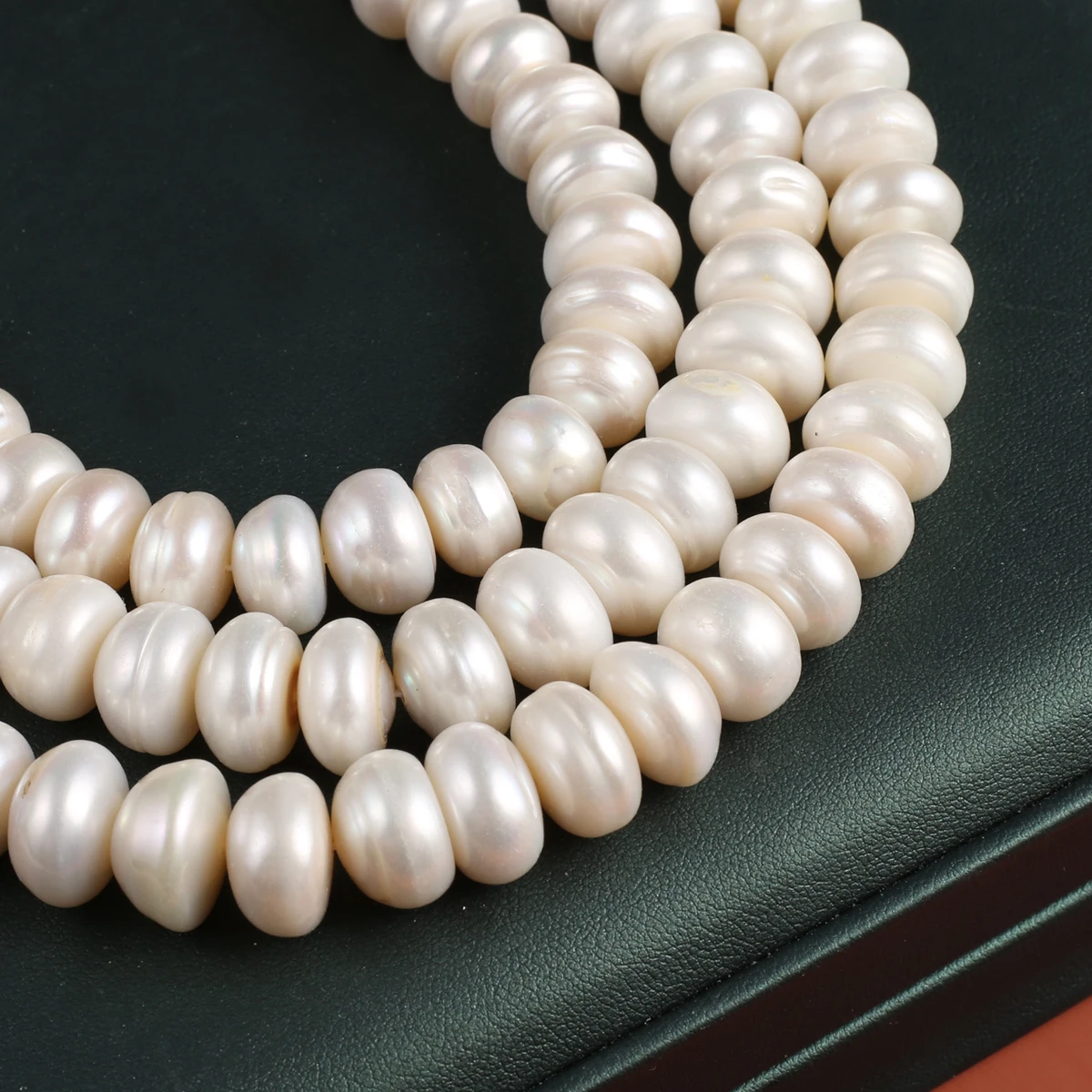 13-14mm Natural Freshwater Large Flat Piece Pearl Bead Shape Elegant Luster Full Strand DIY Accessories Bracelet Necklace Making