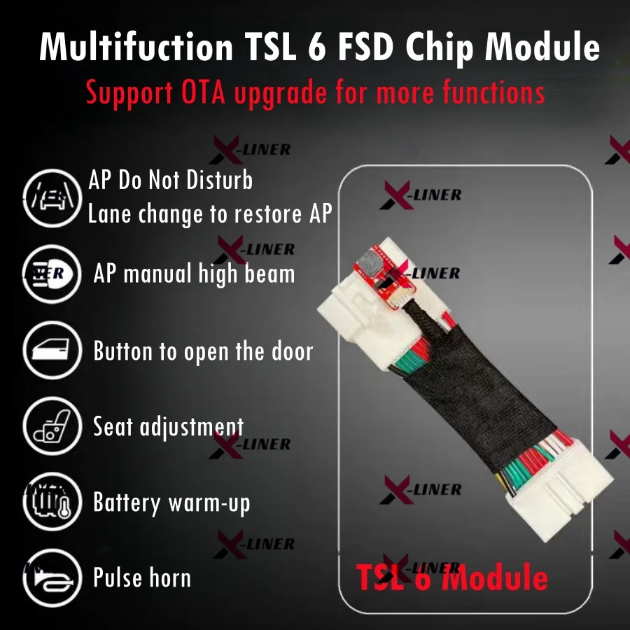 Upgraded TSL 6 Autopilot Nag Elimination Chip Module For Model Y 2020-2024 & Model 3 2019-2023 Multifunction AP EAP FSD Control