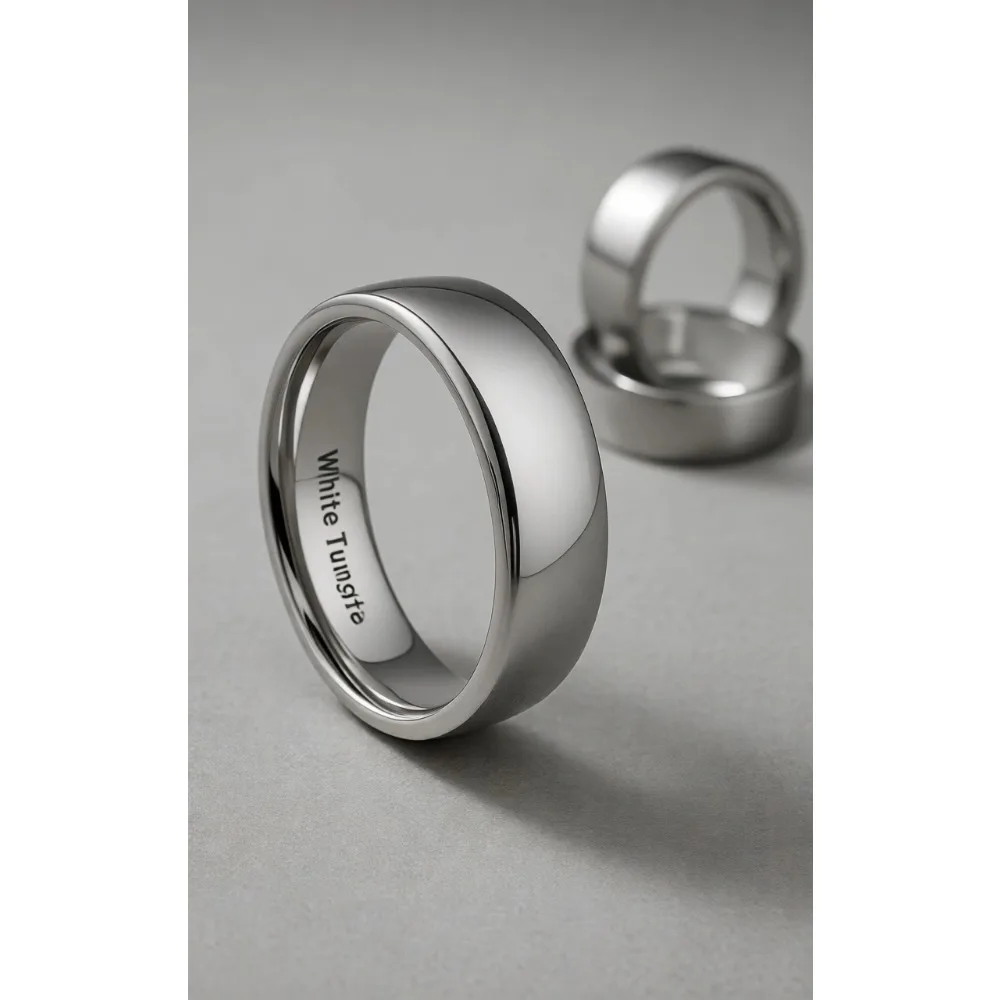 

Кольца из белого вольфрама от 2 мм до 10 мм для мужчин и женщин, полированные, с куполообразной поверхностью, комфортные обручальные кольца