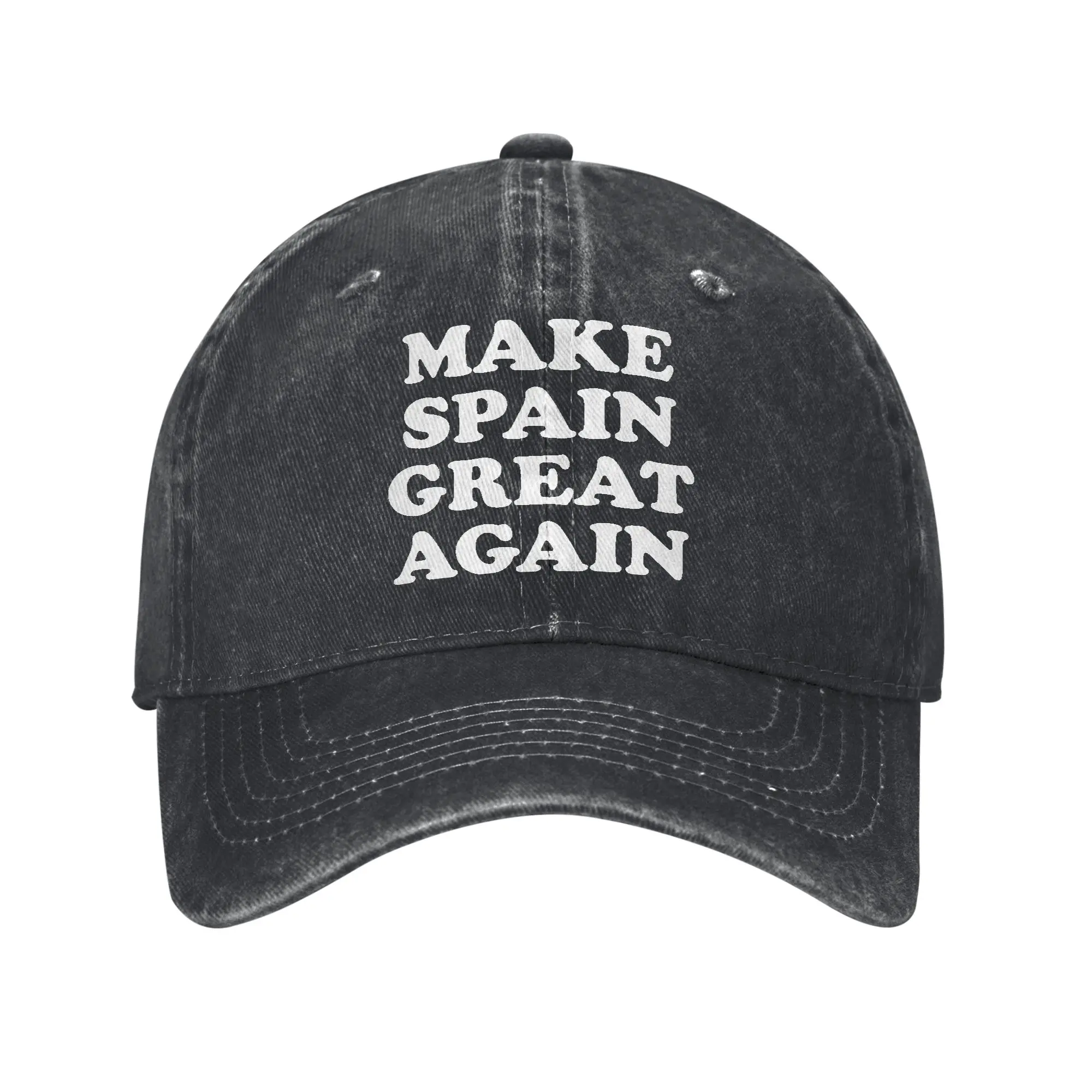 Make Spain Great Again  Printed Caps For Unisex Cotton  Trucker Hat Lerisure Headwear Baseball Cap Adjustable