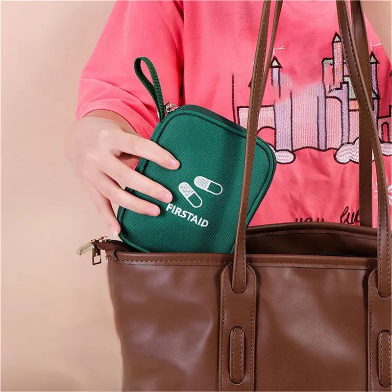 Mini bolsa de almacenamiento médica portátil para el hogar, Kit de primeros auxilios de emergencia para acampar, organizador para el hogar, bolsa de viaje al aire libre, accesorios al aire libre