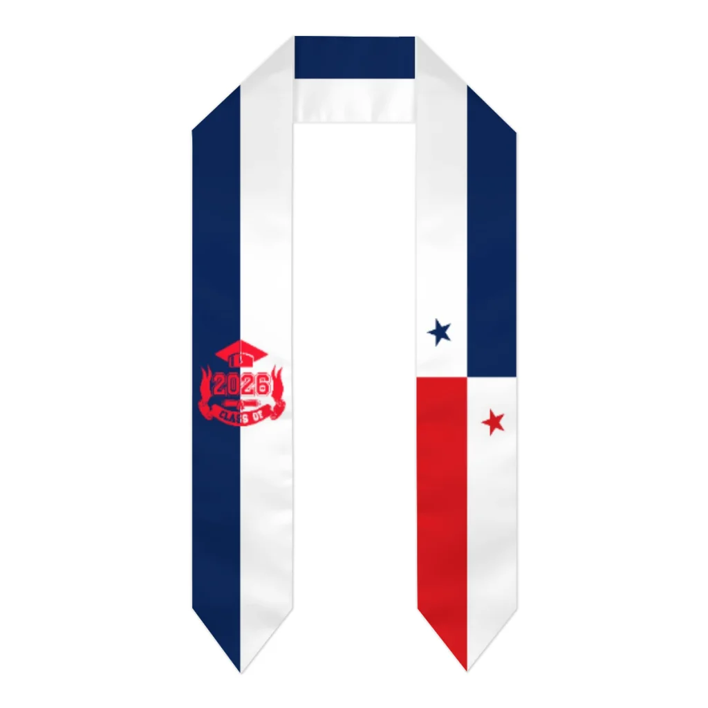 

Паше́рка/шарф с флагом Панамы для выпускников 2026 года, с принтом, для международных программ обучения за рубежом, унисекс, 183*15 см