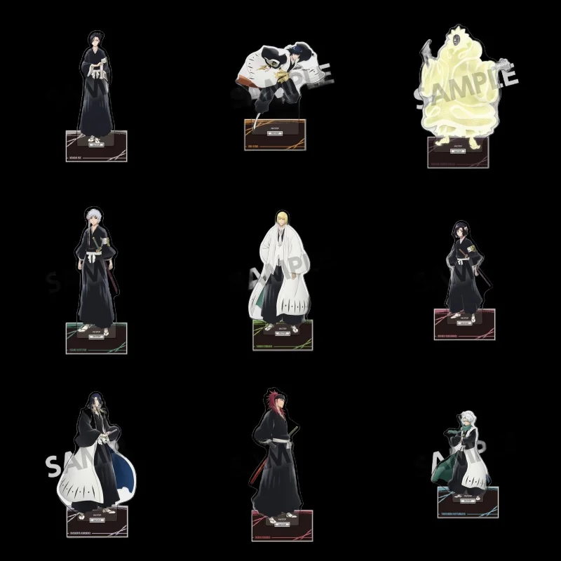 BLEACH ANIEM 15CM Yhwach Byakuya Kuchiki Acrylic Figure Stand Figure Desktop Ornament Collecting Accessories Keychain