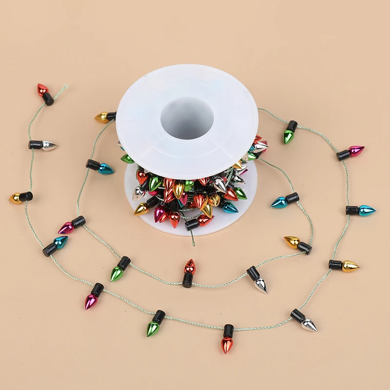 5 m Weihnachten Bunte Glühbirnen String Girlande Weihnachtsbaum Ornamente 2025 Weihnachten Home Dekoration Neujahr Geschenk DIY Handwerk Nicht LED
