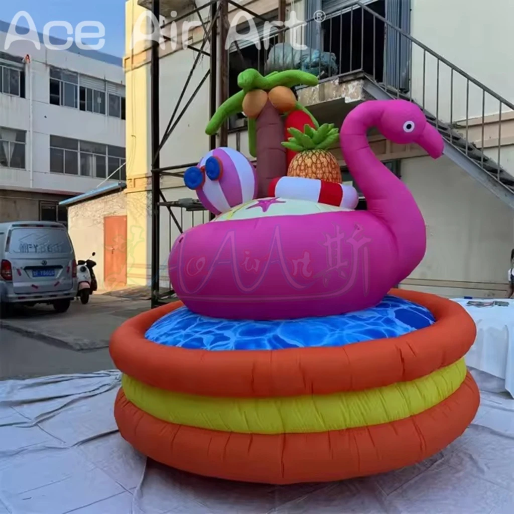 Inflatable Flamingo Swimming Pool Balloon for tropical Sea Party Summer Beach Decoration