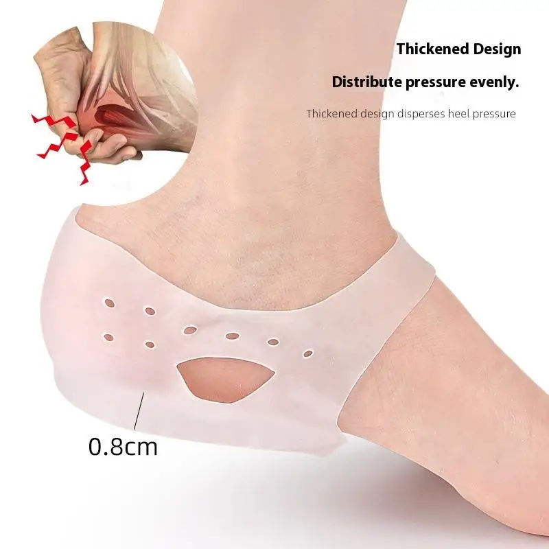 1쌍 실리콘 힐 프로텍터 중족골 패드 앞발 젤 힐 패드 족저근막염 발 통증 완화 물집 보호기