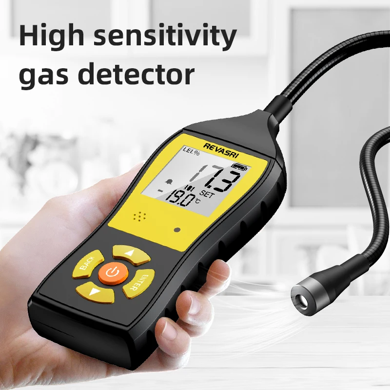 Combustible Gas Leak Detector Concentration Tester Gas leakage alarm for Methane,Natural Gas,LNG,LPG,Real-time Concentration