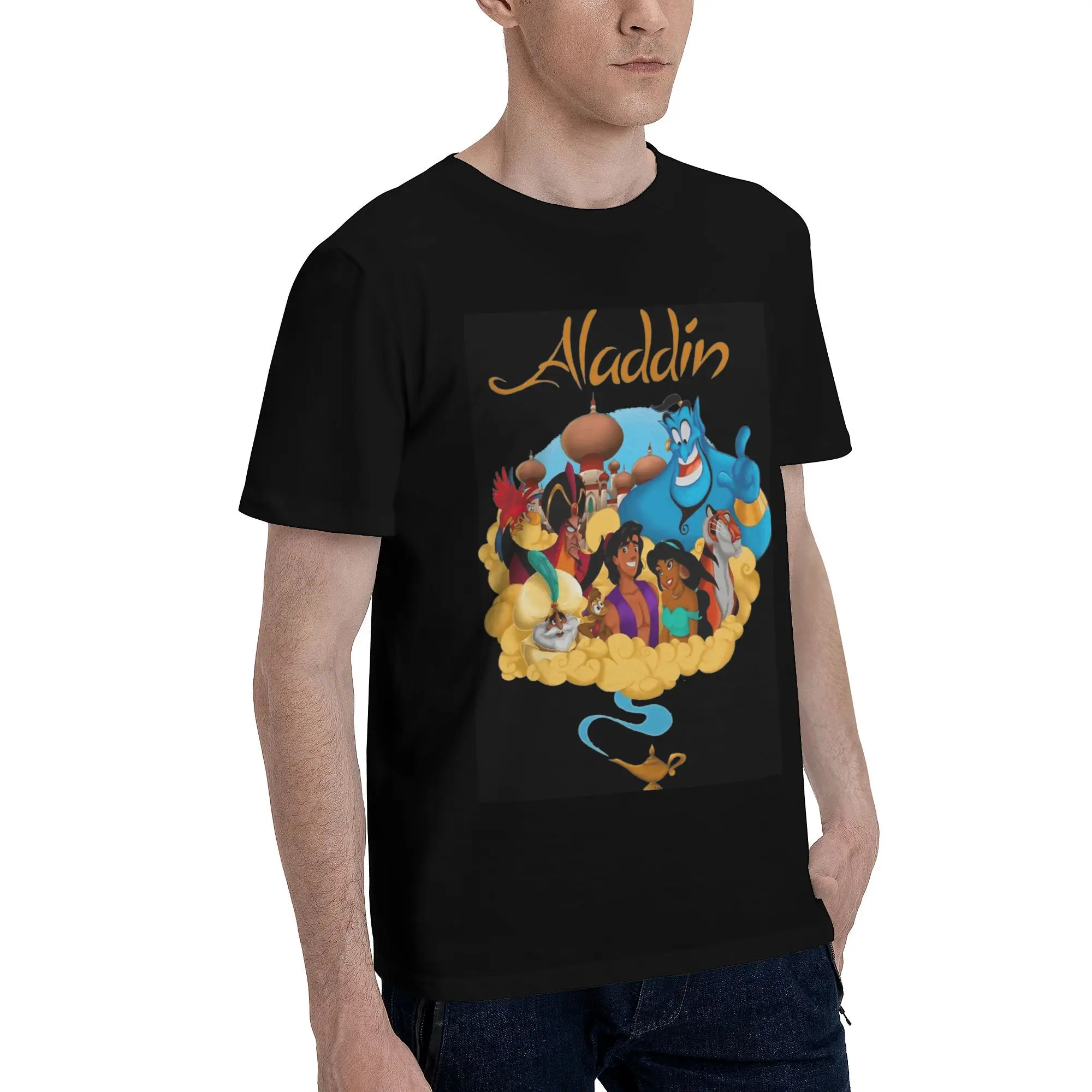 Aladdin All T-Shirts Men  Cool Cotton Tees Round Neck Short Sleeve T Shirt Summer Clothing