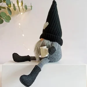 Gesichtsloser Kaffee Gnome Plüschpuppen, gestrickte Liebespuppen, Weihnachten, Bauernhof, Küche, Kaffeebar Dekorationen 12 Hauptverkäufe Weihnachten Gnome - №11