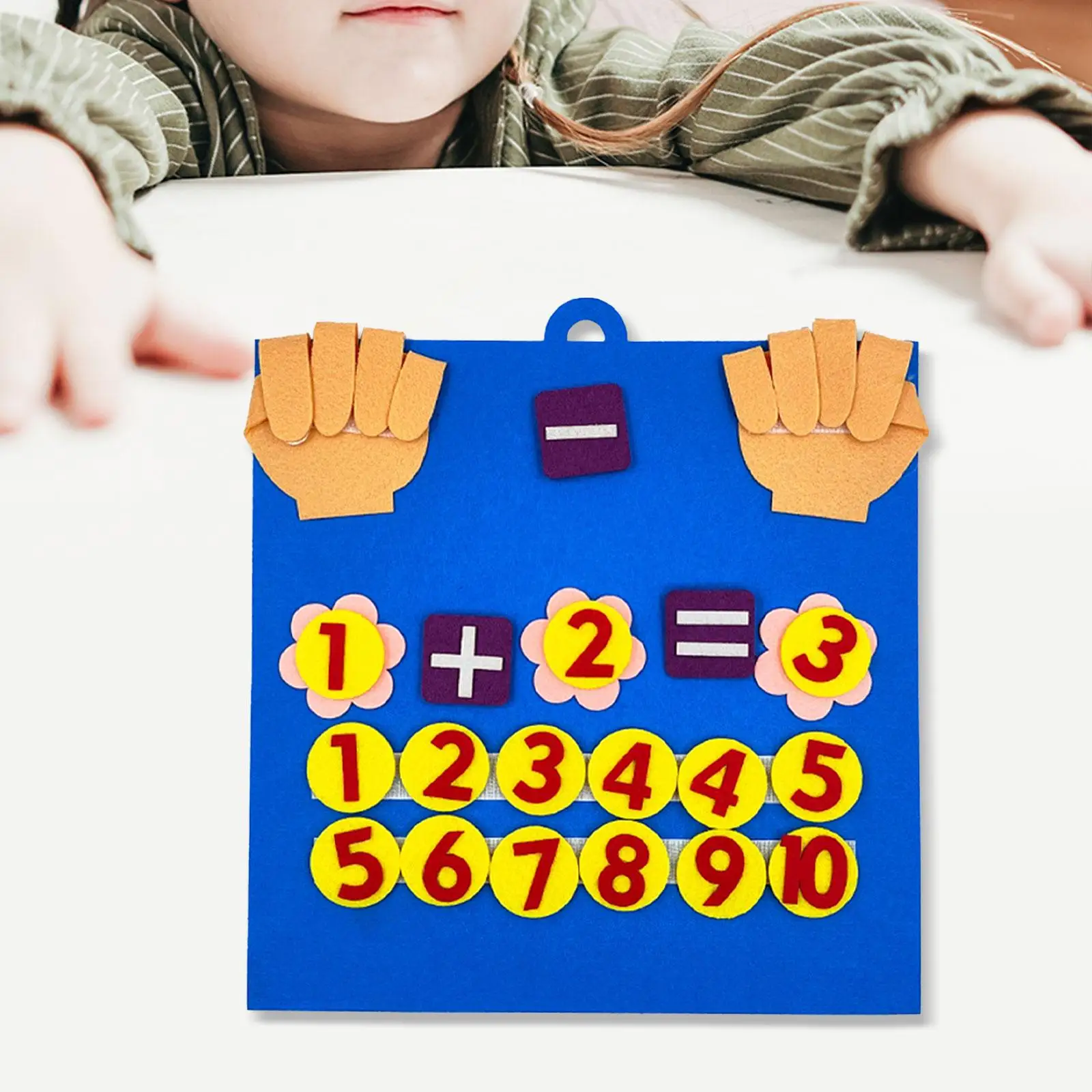 Felt Board Finger Numbers Counting Toy Teaching Aids Kindergarten Math Toy Early Education Toys for Kids Children Boys Girls