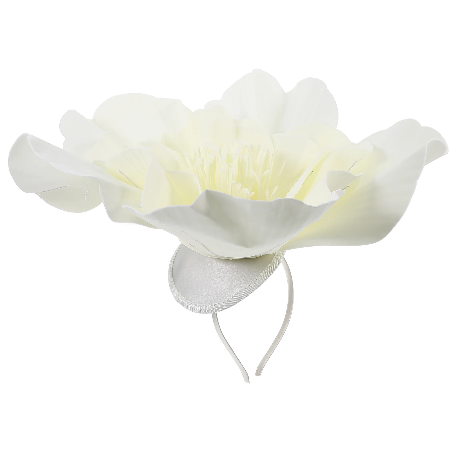 

Big Flower Fascinator Headband For Women Oversized Floral Hair Ornament Dressy Event Bridal Tea Party Accessories Statement