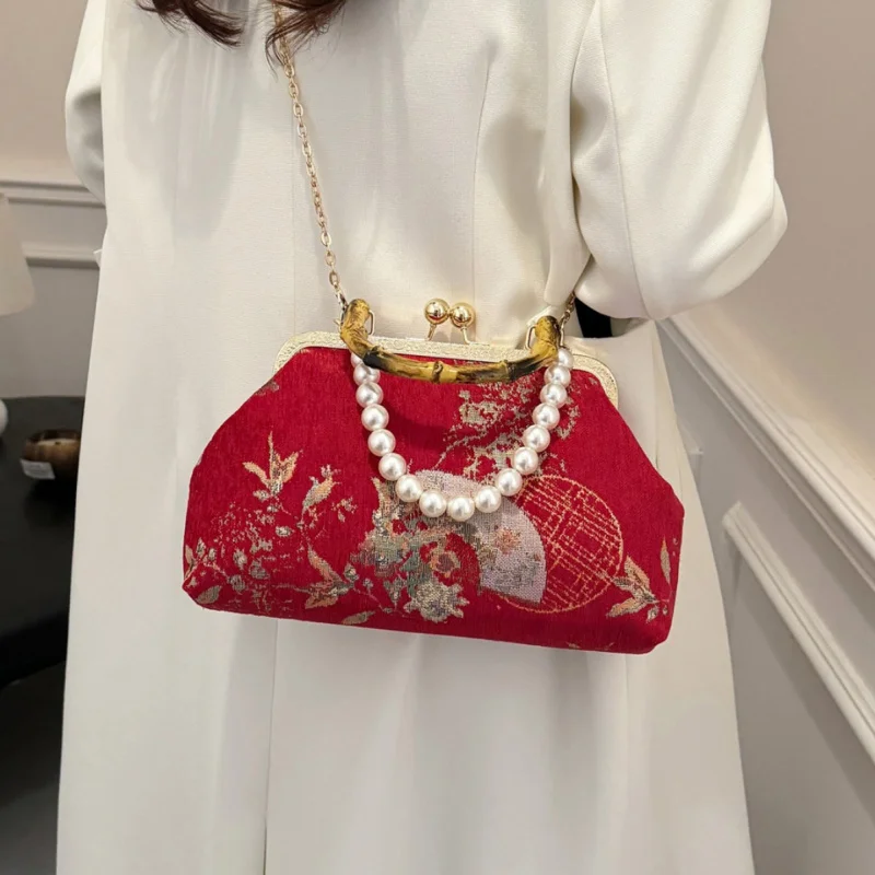 New Style Cheongsam Bags Women2024New Fashion Retro National Style Handbag Western Style Shoulder Messenger Bag