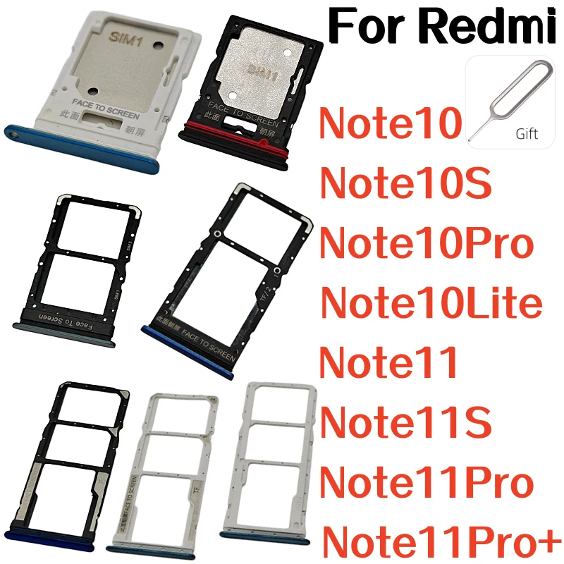 For Redmi Note10 Note10S Note10Pro Note10Lite Note11 Note11S Note11Pro Note11Pro+ 4G 5G Sim Card Tray AdapterRepair Parts