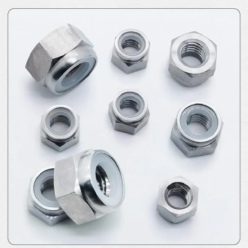 TC4 Titanium alloy Lock nut,Non-slip hex loose nut,Nylon tape,M2/M2.5/M3/M4/M5/M6/M8/M10/M12,TA2 Pure titanium nut