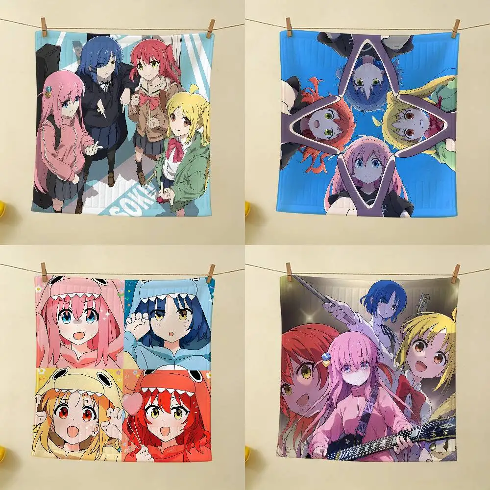 Comics B-Bocchi The Rock Wear Resistant Hand Hanging Kitchen Towel,Polyester Cotton Material, Wiping Towel For Home