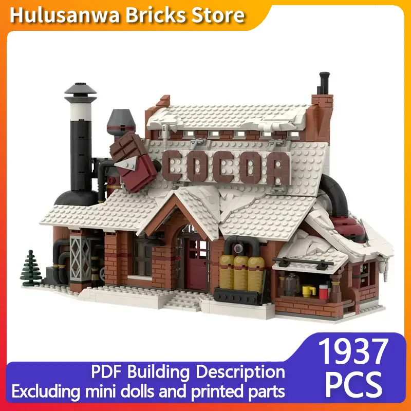 Street View Model MOC Building Brick Chocolate Family Small Workshop Modular Technology Gift Holiday Assemble Children Toys Suit