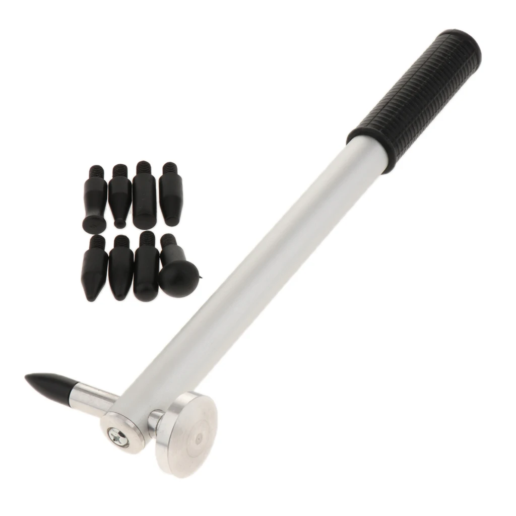 

Aluminum Dent Hail Hammer 9 heads Tap down Pen With Screw-on Plastic Tip For