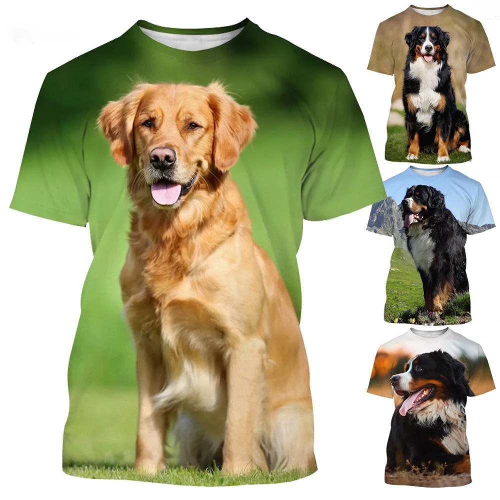 New Fashion Border Collie 3D Printed T-shirt Men's and Women's Summer Casual Short-sleeved Dog Shirt Top