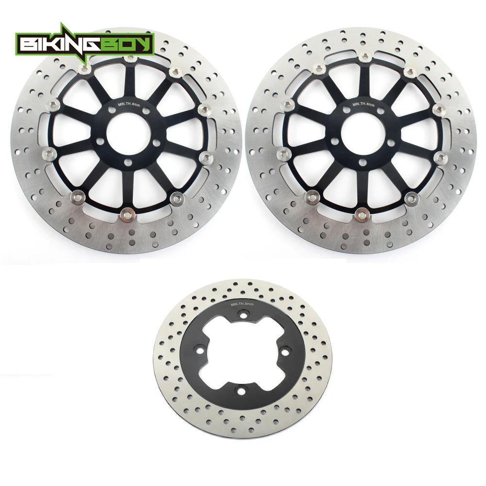 BIKINGBOY Front Rear Brake Discs Disks Rotors For Kawasaki ZZR ZZ-R 1100 D 93 94 95 96 97 98 99 00 01 ZX11 Ninja 1993-2001 Set