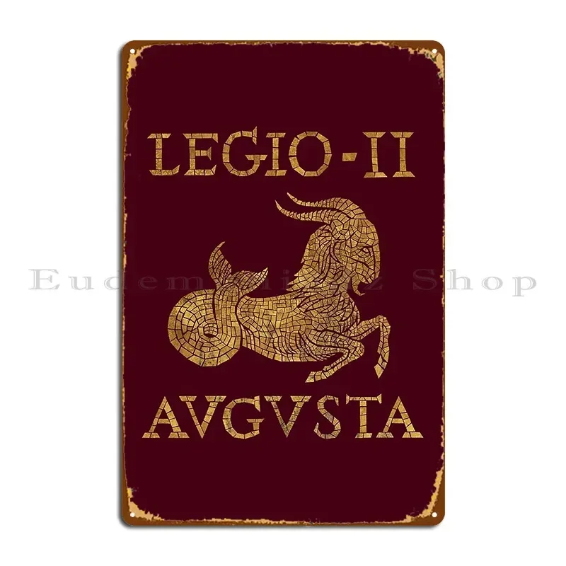Legio Ii Augusta Capricorn Emblem Metal Plaque Poster Create Garage Club Bar Club Party Tin Sign Poster