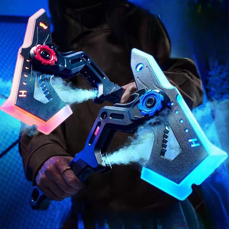 2 in 1 Colorful Glowing Bright Sword Axe Outdoor Toy with Multi-color Changing LED Music Cosplay Cool Flashing Children Toy