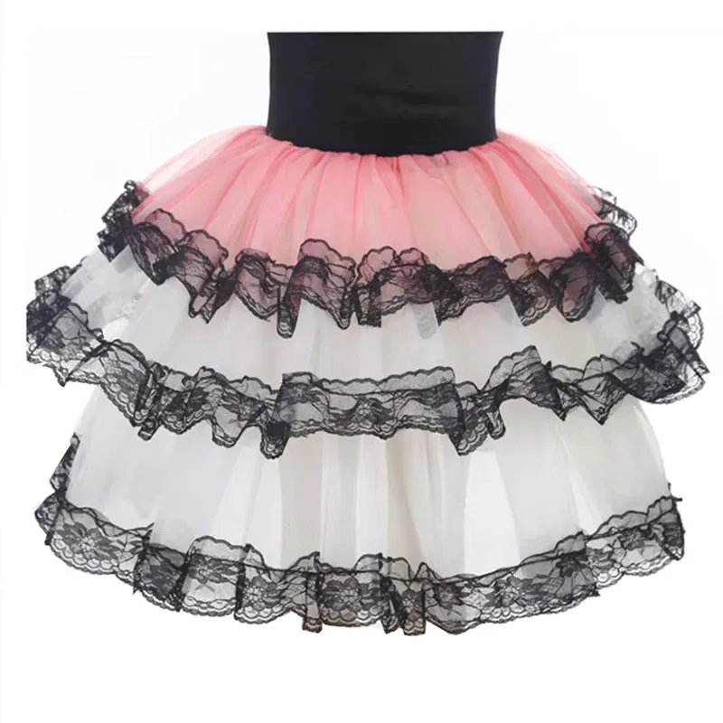 Professionele Romantische Tutu Lange Tule Tutu Ballet Jurk Wit Roze Ballet Rokken Professionele Tutu Ballet Meisje Kleding