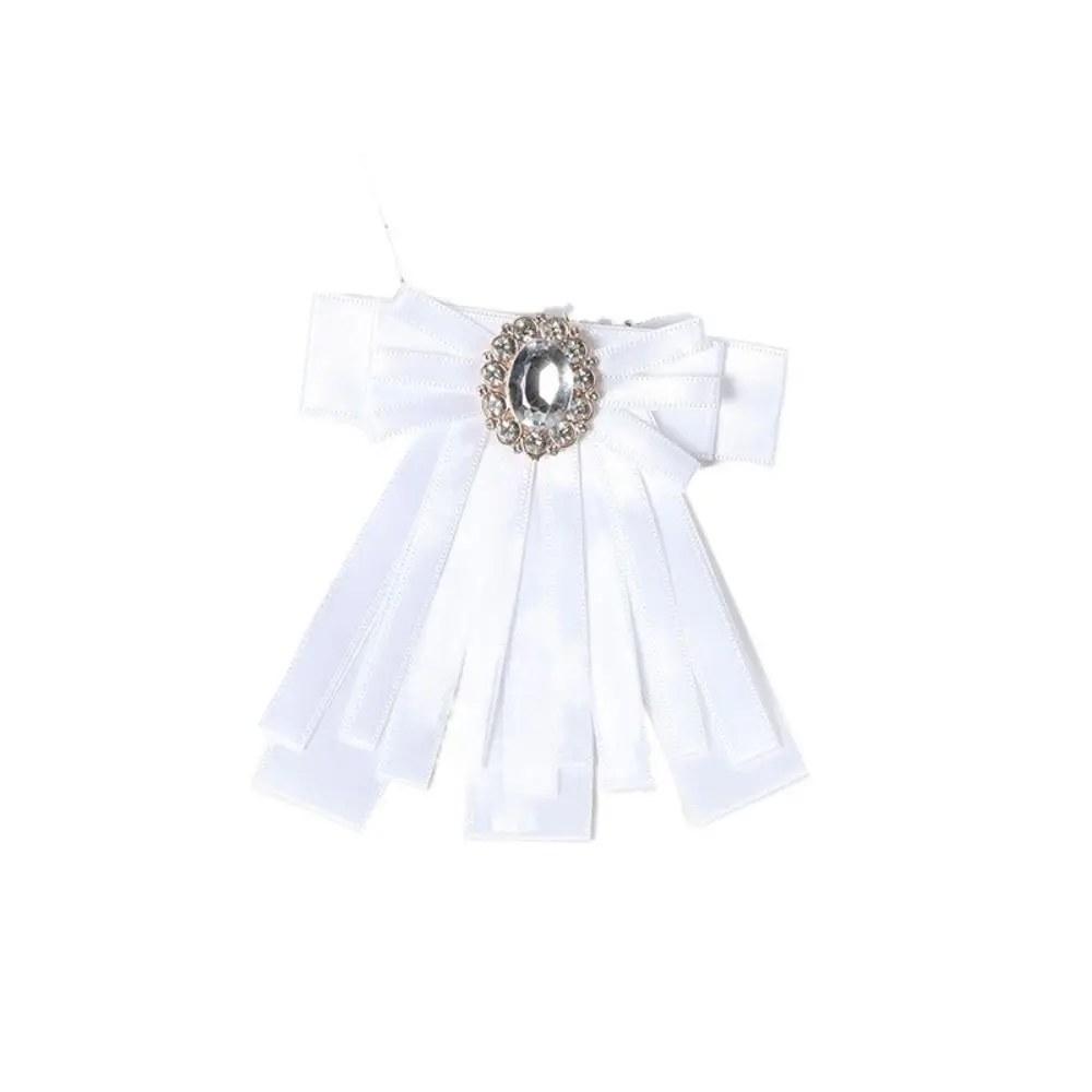 

Luxulry Alloy Bow Tie Rhinestone Jewelry Accessories Crystal Rhinestone Bowtie Gift Neck Decoration Bowknot Brooches