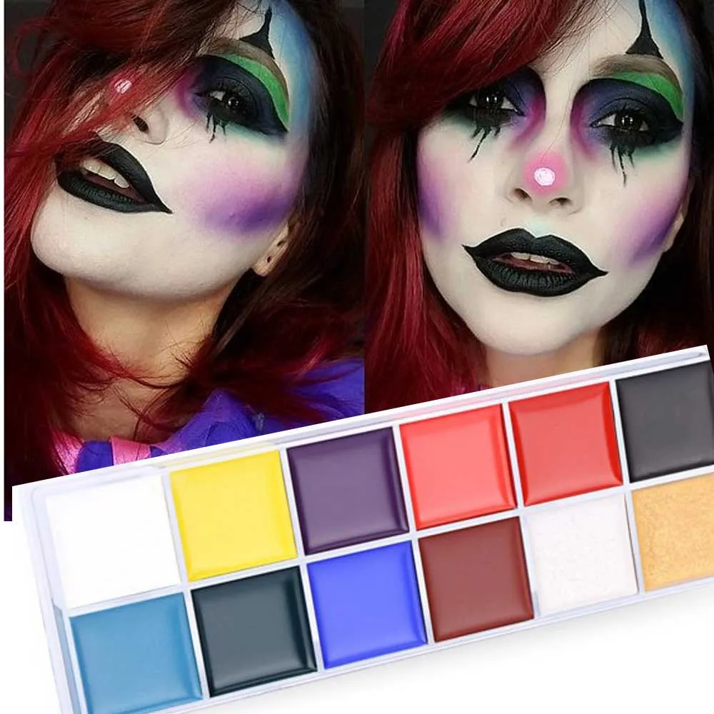 wholesale Festival body painting clown Halloween makeup face paint Oil Painting Art Halloween Party Fancy Dress Beauty Makeup