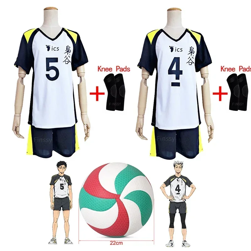 Anime Costume Haikyuu Cosplay Costume Volleyball Sportswear High School Sports Uniform Bokuto Koutarou Akaashi Keiji No.4/5#1#W.