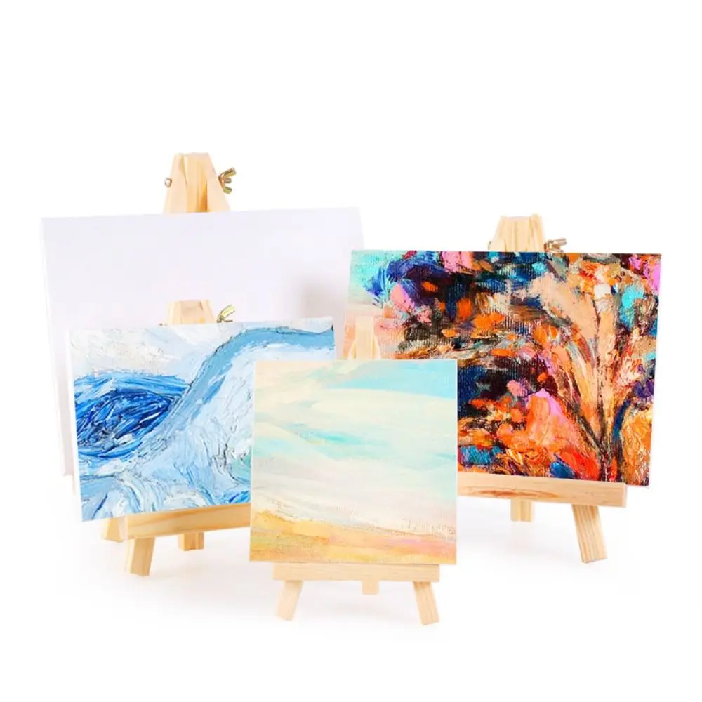 Holder Painting & Sketch Wood Mini Easel Small Portable Triangle Display Stand Foldable Desk Stand Tripod Artist