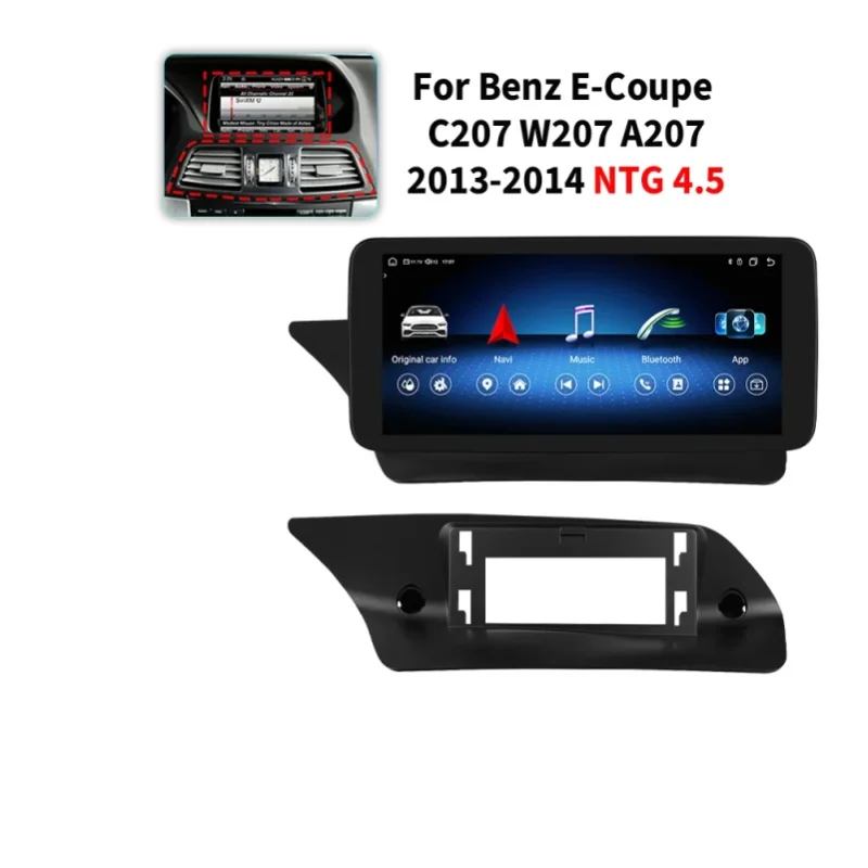 10,25 "Carplay Android 13 Auto Auto radio Für Mercedes Benz E-Klasse C207 W207 A207 NTG 4,0 4,5 5,0 2-Tür auto intelligente system