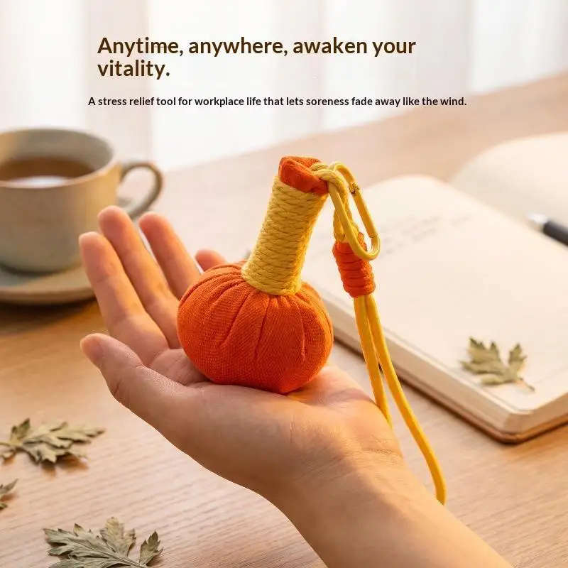 Cute Keychain Bag Pendant Health Mugwort Massage Hammer Key Chain Universal Back Massage Ethnic Style Keychain