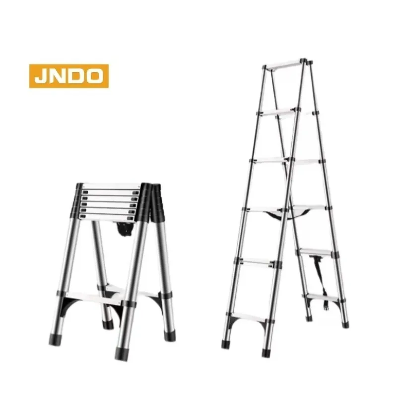 Double-sided Telescopic Ladder Rated Capacity 240kg Anti-slip and Anti-fall
